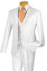 Mens Ultra Slim Fit Vested Shiny Sharkskin Suit with Trim in White
