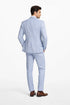 Mens 2 Button Vested Summer Seersucker Blue Suit