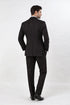 Mens Double Breasted 1920's Wide Bold Gangster Pinstripe Suit In Black