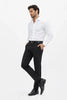 Men's Modern Fit Flat Front Tuxedo Separates Pants in Black