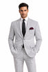 MEN'S 2PC SEERSUCKER MODERN FIT SUIT IN BLACK PINSTRIPE