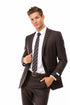 Men's Basic 2 Button Slim Fit Wedding Brown Suit
