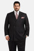 Mens Classic Wool Double Breasted Suit in Black