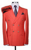 Red Slim Fit Suit Aviator Jackets