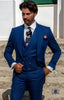 Mens Wedding Tuxedo - Groom Tuxedo - Royal Blue Suit