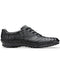 Belvedere Leather Lining Germano Caiman Crocodile Sneakers Black