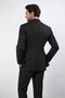 Mens Double Breasted 1920's Wide Bold Gangster Pinstripe Suit In Black