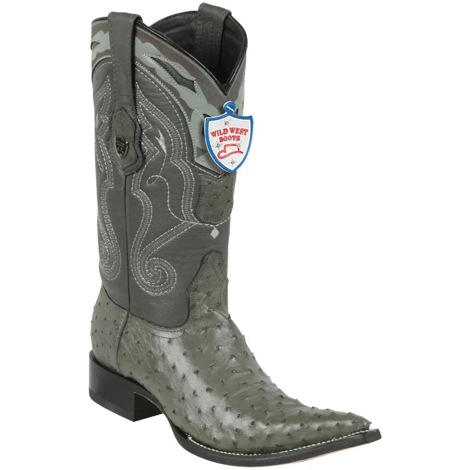Botas de Avestruz Original Punta 3X Aladino Color Arena - Wild West Boots