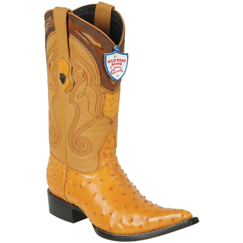 Wild West Botas de Avestruz Horma 3X Aladino