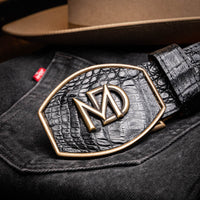 Marco Di Milano Iowa Black Leather Belted Loafer