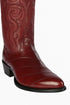 J Toe Cowboy Boots - J Toe Western Boots - Los Altos Boots - Mens Dress Cowboy Boot - Low Priced Burgundy Eel Cowboy Boots J-Toe- in Burgundy