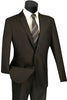 Mens 2 Button Slim Fit Textured Weave Suit in Brown