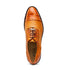 Marco Di Milano John Brandy Shoes Exotic Caiman Crocodile / Woven Leather Dress Oxfords