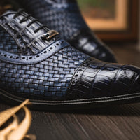 Marco Di Milano John Navy Leather Dress Shoe