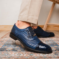 Marco Di Milano John Navy Leather Dress Shoe