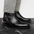 Zelli Jodphur Black Italian Calfskin Double Buckle Strap Boot