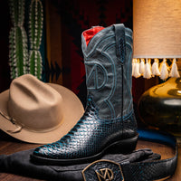 Marco_Di_Milano Kansas Black & Blue Leather Loafer