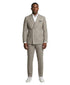 Khaki Pinstripe Double-Breasted Slim Fit 2-Piece Suit