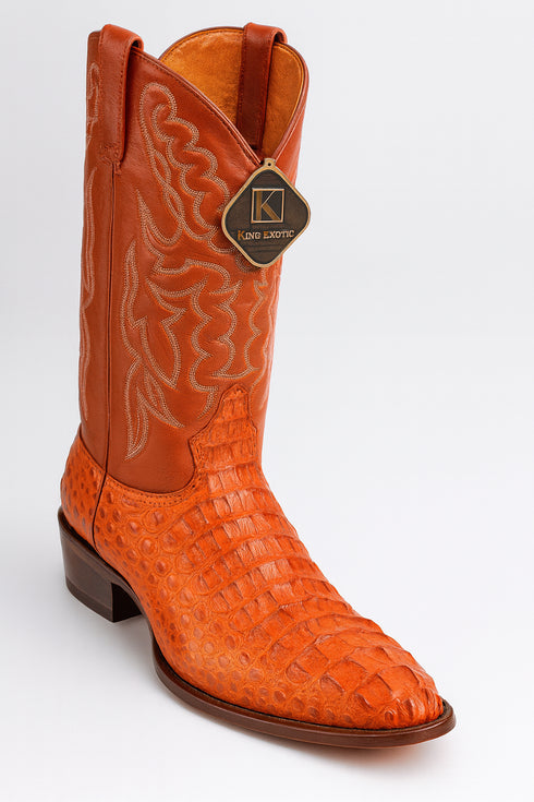 Mens King Exotic Caiman Hornback Cowboy Boots Cognac (4980203)