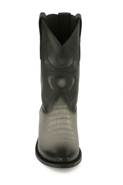 King Exotic Men's Caiman Belly Snip Toe Boots