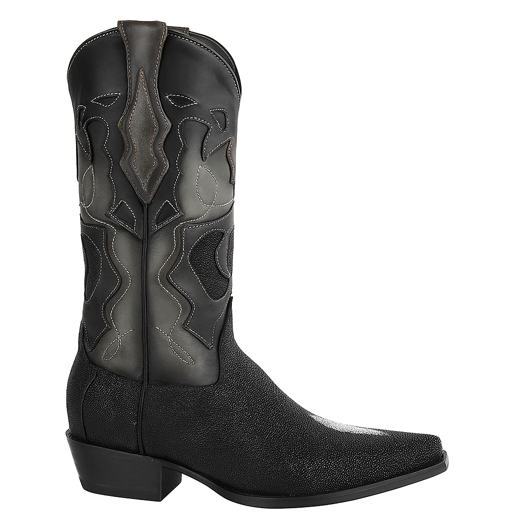 Genuine Exotic Stingray Pointed Toe Montenegro Cowboy Boots Size 27/US ~9‎ Mens exotic stingray boots - Gem main image 3