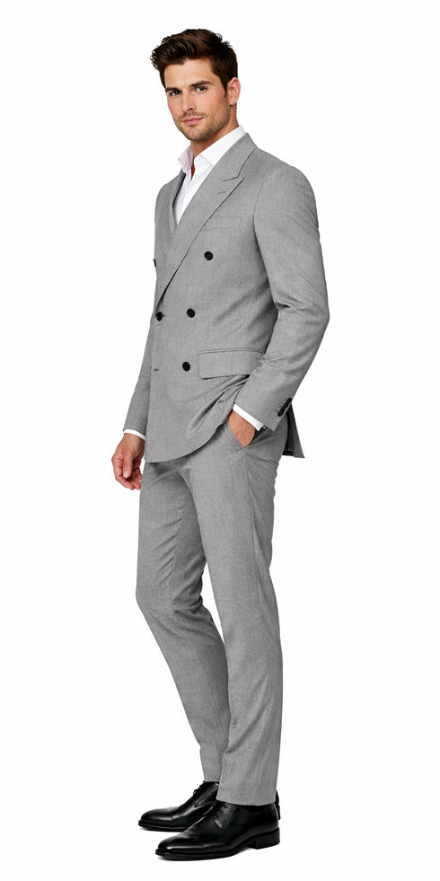 Kingsman Harry Light Grey Double Breasted Suit