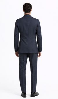 Kingsman Harrys Pinstriped Blue Double Breasted Suit