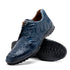 Marco Di Milano Kratos Men's Navy Shoes Exotic Caiman Crocodile Sneakers