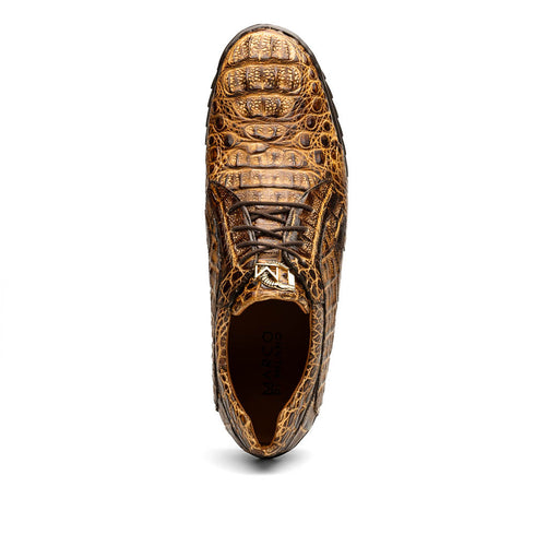 Marco Di Milano Kratos Men's Rustic Orix Shoes Exotic Caiman Crocodile Sneakers