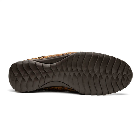 Marco Di Milano Kratos Men's Rustic Orix Shoes Exotic Caiman Crocodile Sneakers