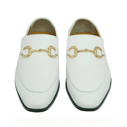 KS525-305 Soft Leather Casual Buckle Loafer/Mule