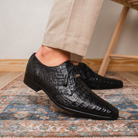 Marco Di Milano Lacio Black Leather Oxford Dress Shoe