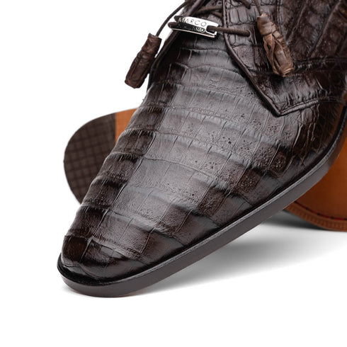 Marco Di Milano Lacio Brown Caiman Crocodile Derby