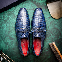 Marco Di Milano Lacio Navy Leather Dress Shoe