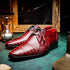 Marco_Di_Milano Lacio Wine Leather Dress Shoe