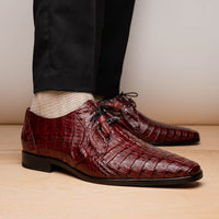 Marco_Di_Milano Lacio Wine Leather Dress Shoe
