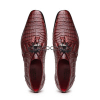 Marco_Di_Milano Lacio Wine Leather Dress Shoe