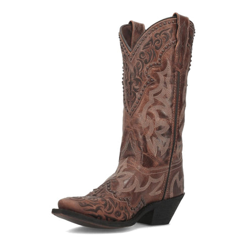Laredo Women's Braylynn Snip Toe Leather Boots - Brown 52410