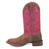 Laredo Women's Faye Broad Square Toe Leather Boots - Brown / Pink 3117