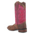 Laredo Women's Faye Broad Square Toe Leather Boots - Brown / Pink 3117