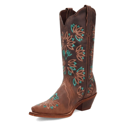 Laredo Women's Filly Snip Toe Leather Boots - Tobacco 20006