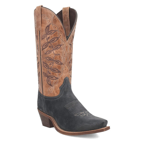 Laredo Women's Kama Snip Toe Leather Boots - Navy/Tan 20009 - Dan Post Boots