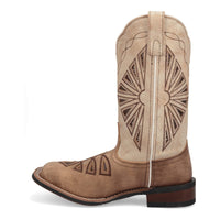Laredo Women's Kite Days Broad Square Toe Leather Boots - Brown / Bone 5821