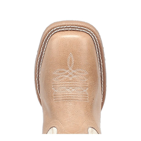 Laredo Women's Lydia Broad Square Toe Leather Boots - Sand 5603