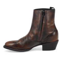 Laredo Men's Fletcher Leather Round Toe Boots with Zipper - Tan