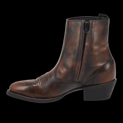 Laredo Men's Fletcher Leather Round Toe Boots with Zipper - Tan