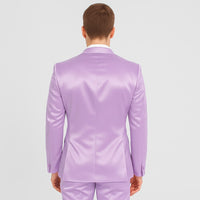 Lavender Satin Tuxedo Set – 4-Piece Statement for Weddings & Proms