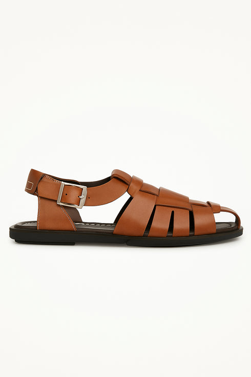 Fisherman Sandal Cognac By Mezlan Made In Spain Brand