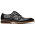 Zelli Legerra Hand Burnished Crocodile Print Monk Strap in Black