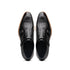 Zelli Legerra Hand Burnished Crocodile Print Monk Strap in Black
